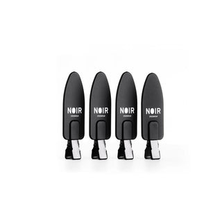 NOIR Metal Hair Clips 9,5cm (x4)